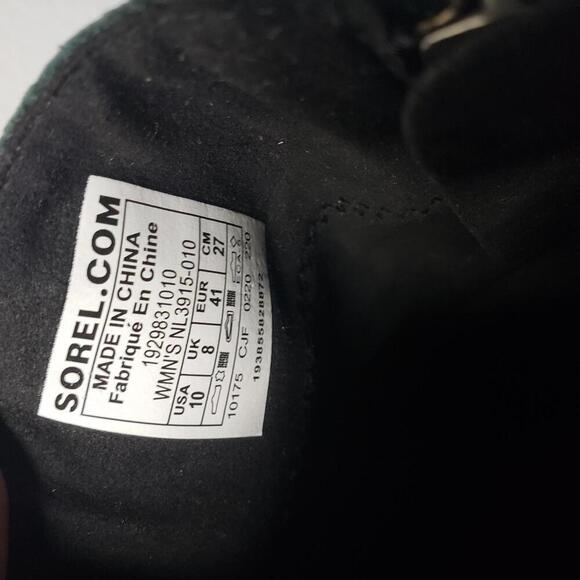 Sorel Women's Sz 10 Black Joan of Arctic Wedge Boots - Picture 9 of 9